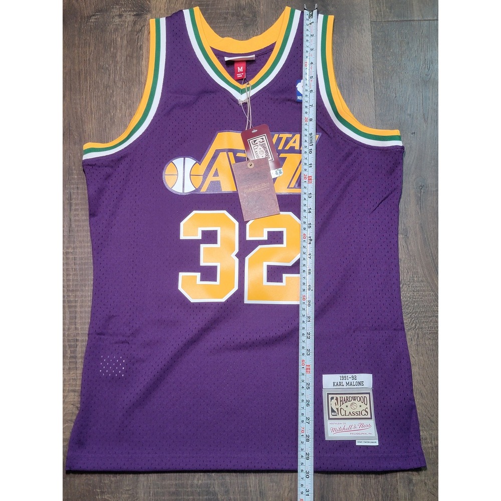 Mitchell & Ness Utah Jazz Karl Malone 1991-92 Swingman Jersey Purple Mens Medium